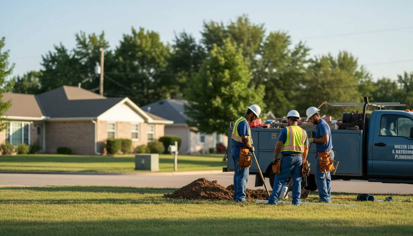 Residential water line and bathroom plumbing service in Pesotum, IL